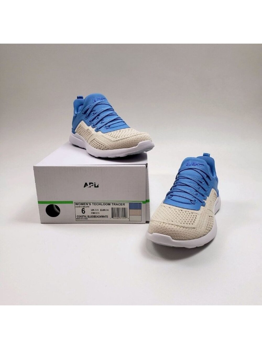 APL TechLoom Tracer Running Shoes Women’s Size 6 Coastal Blue/Beach/White NWB - Picture 2 of 16